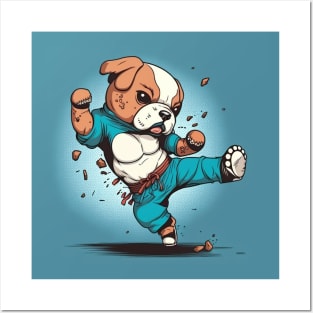 dog knows karate art Posters and Art